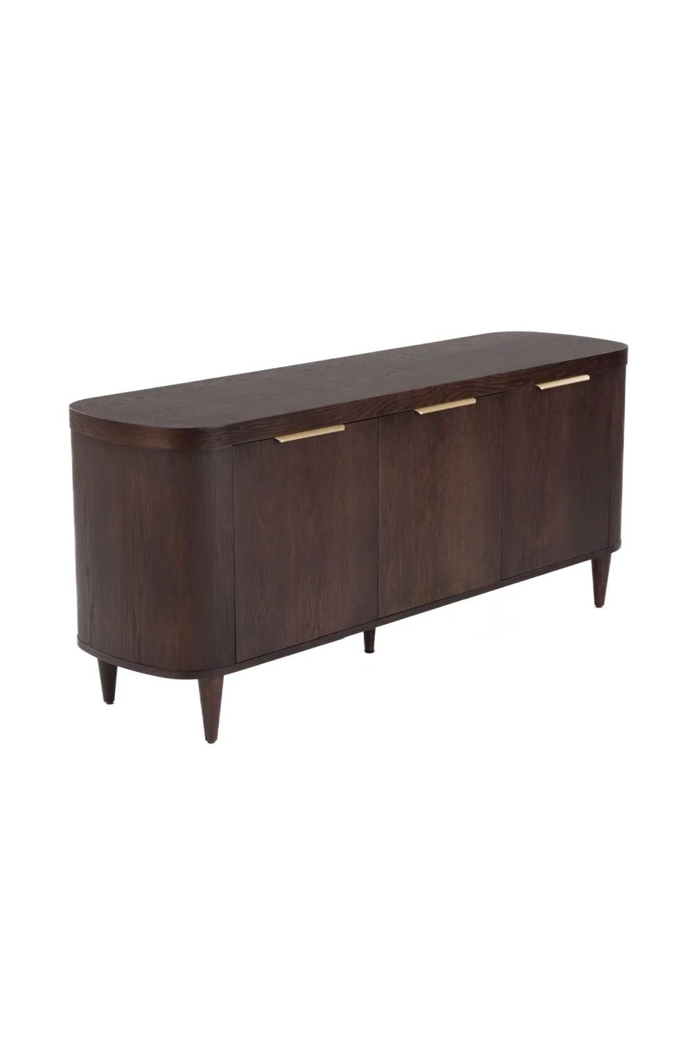 Luxury Oak 3-Door Sideboard European Style for Villa