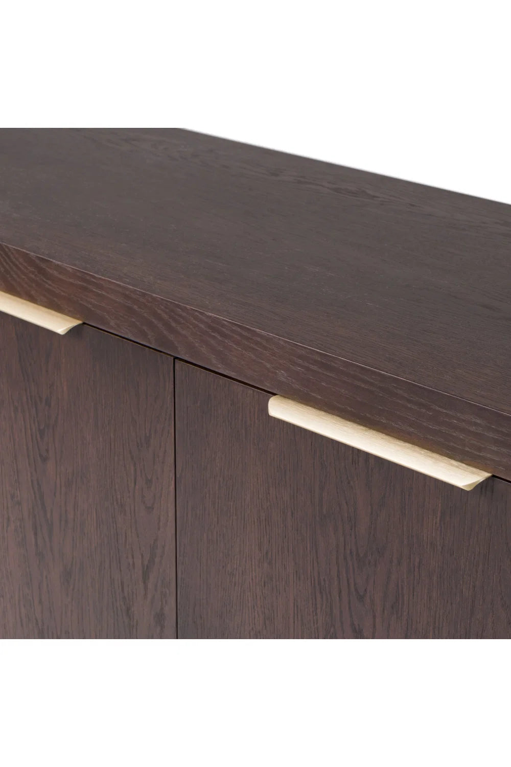 Luxury Oak 3-Door Sideboard European Style for Villa