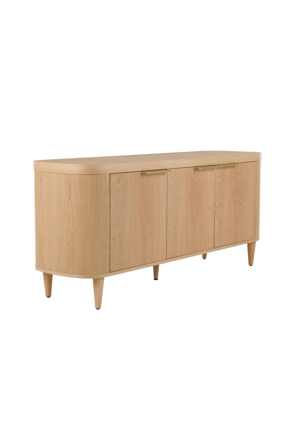 Luxury Oak 3-Door Sideboard European Style for Villa