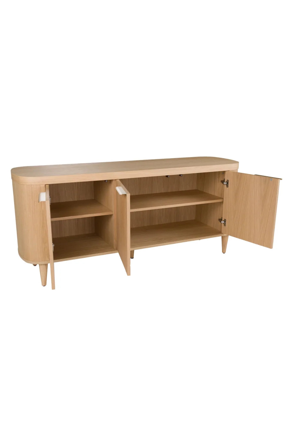 Luxury Oak 3-Door Sideboard European Style for Villa