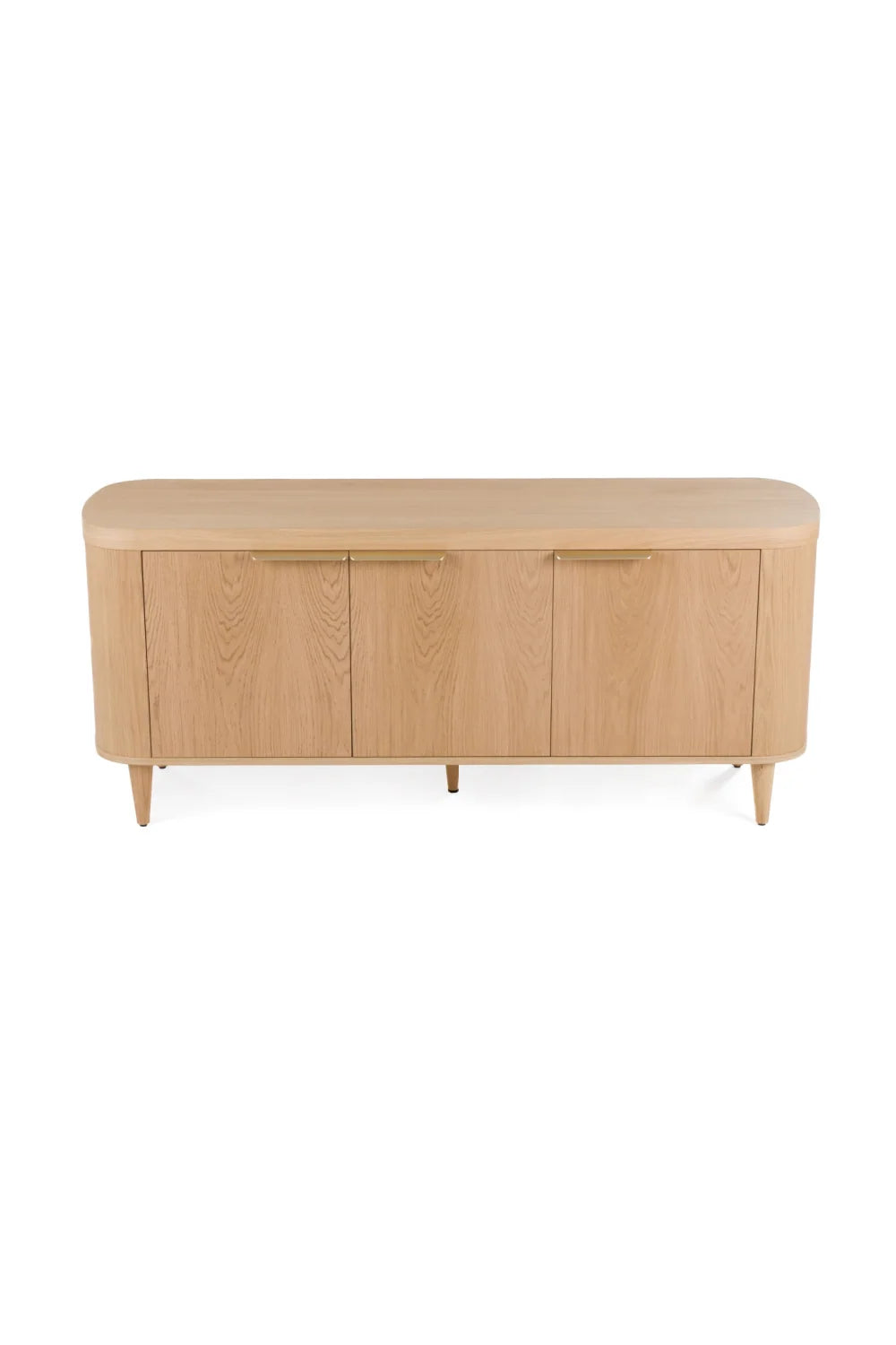 Luxury Oak 3-Door Sideboard European Style for Villa
