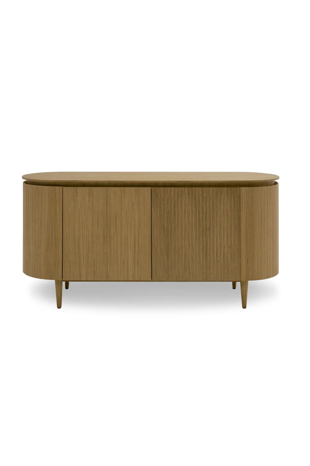 Luxury Oak 4-Door Sideboard European Style for Villa