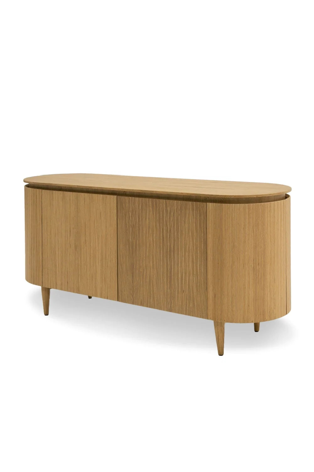Luxury Oak 4-Door Sideboard European Style for Villa