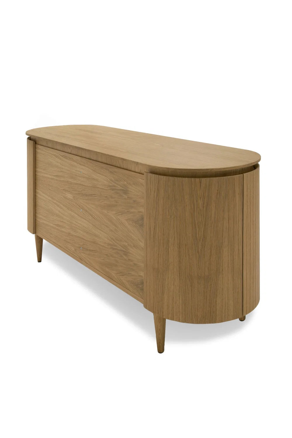 Luxury Oak 4-Door Sideboard European Style for Villa
