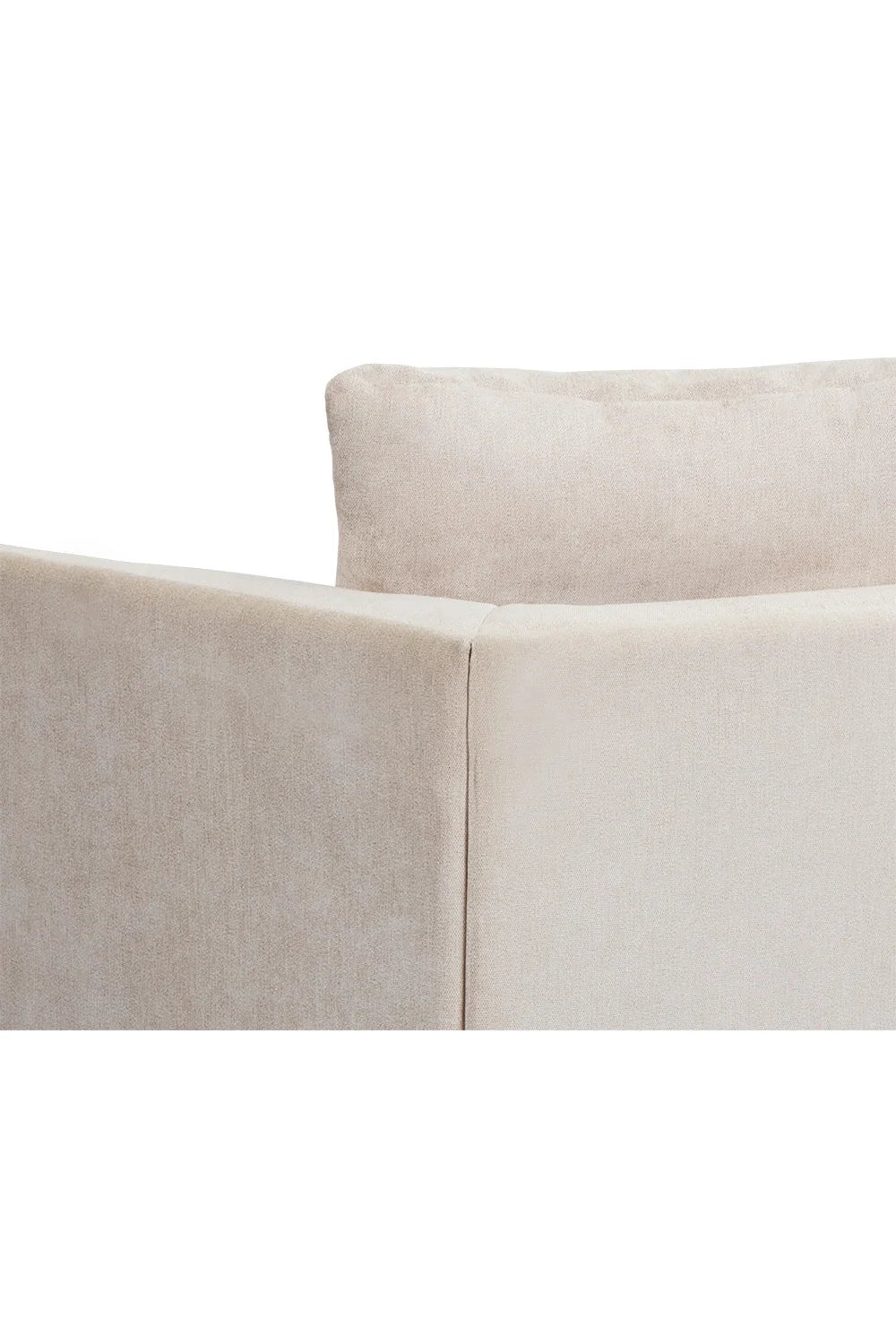 Luxury Oak Base White Upholstered Sofa Modern Italian Style for Villa
