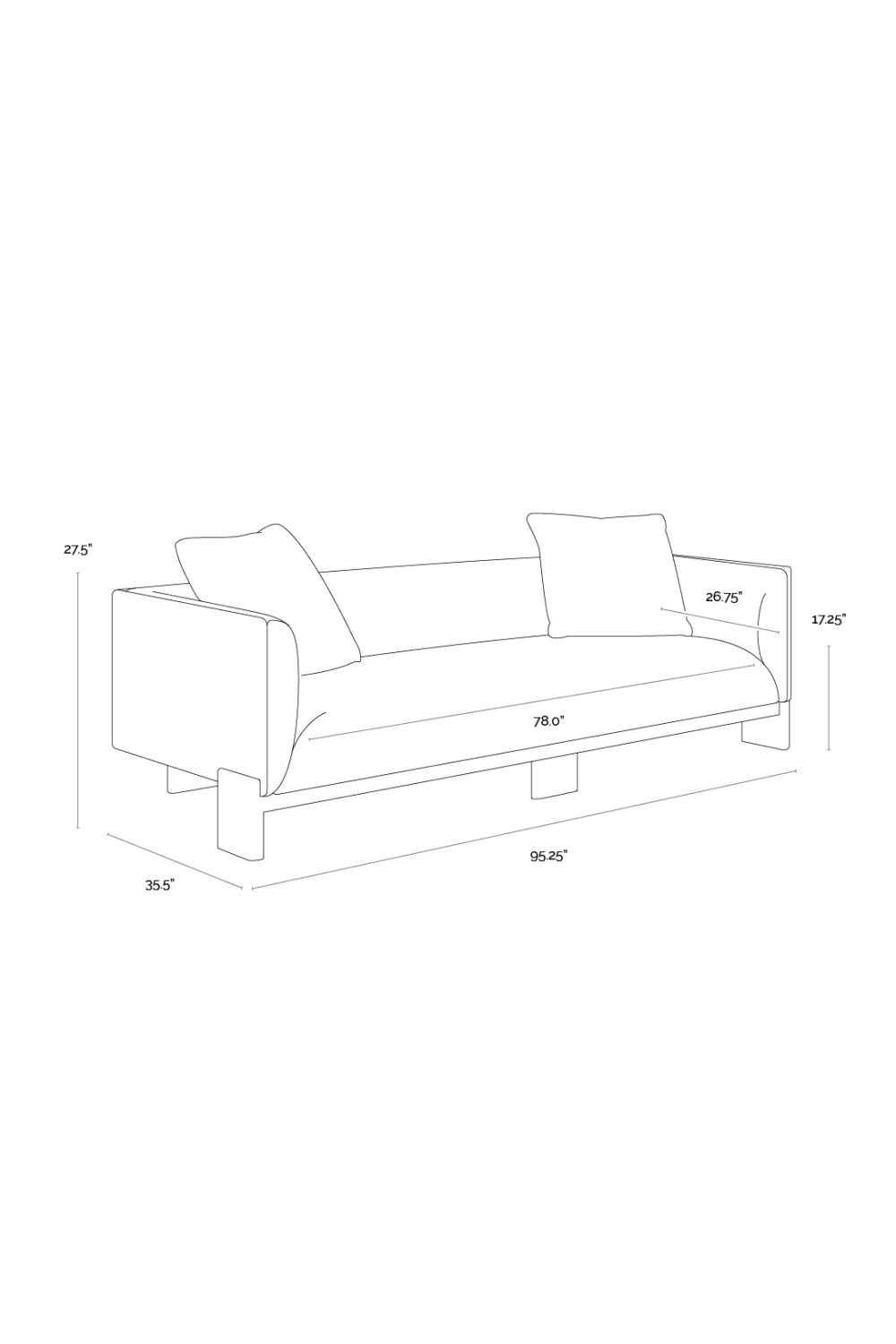Luxury Oak Base White Upholstered Sofa Modern Italian Style for Villa