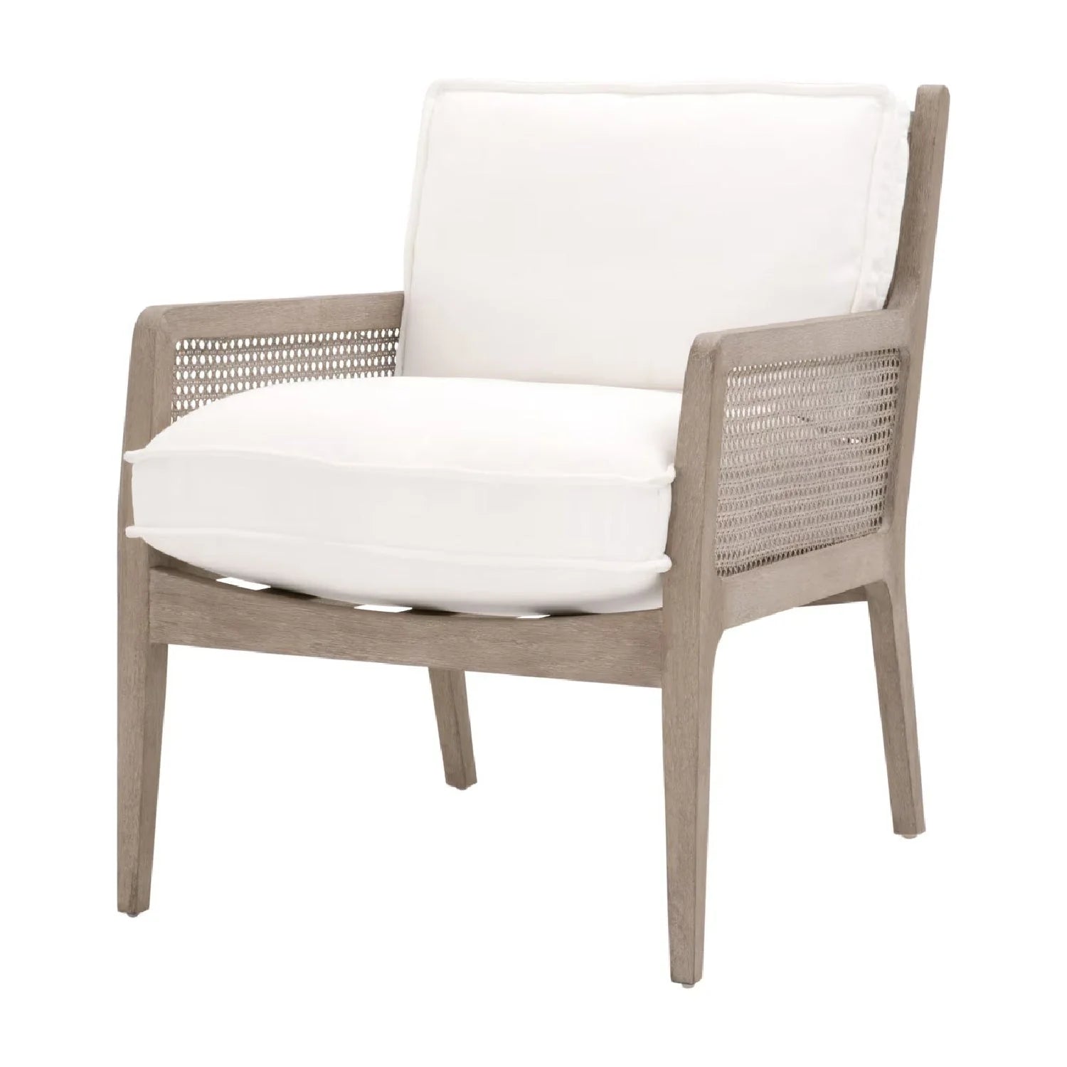 Luxury Oak Canework Lounge Chair Modern Italian Style for Villa