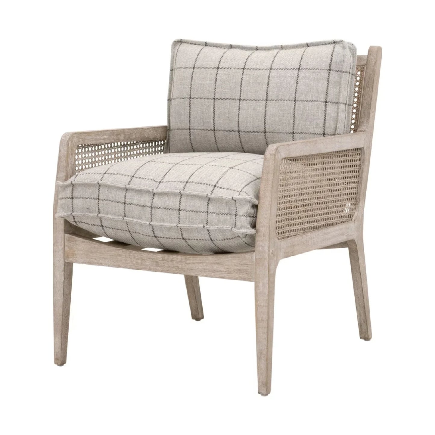 Luxury Oak Canework Lounge Chair Modern Italian Style for Villa