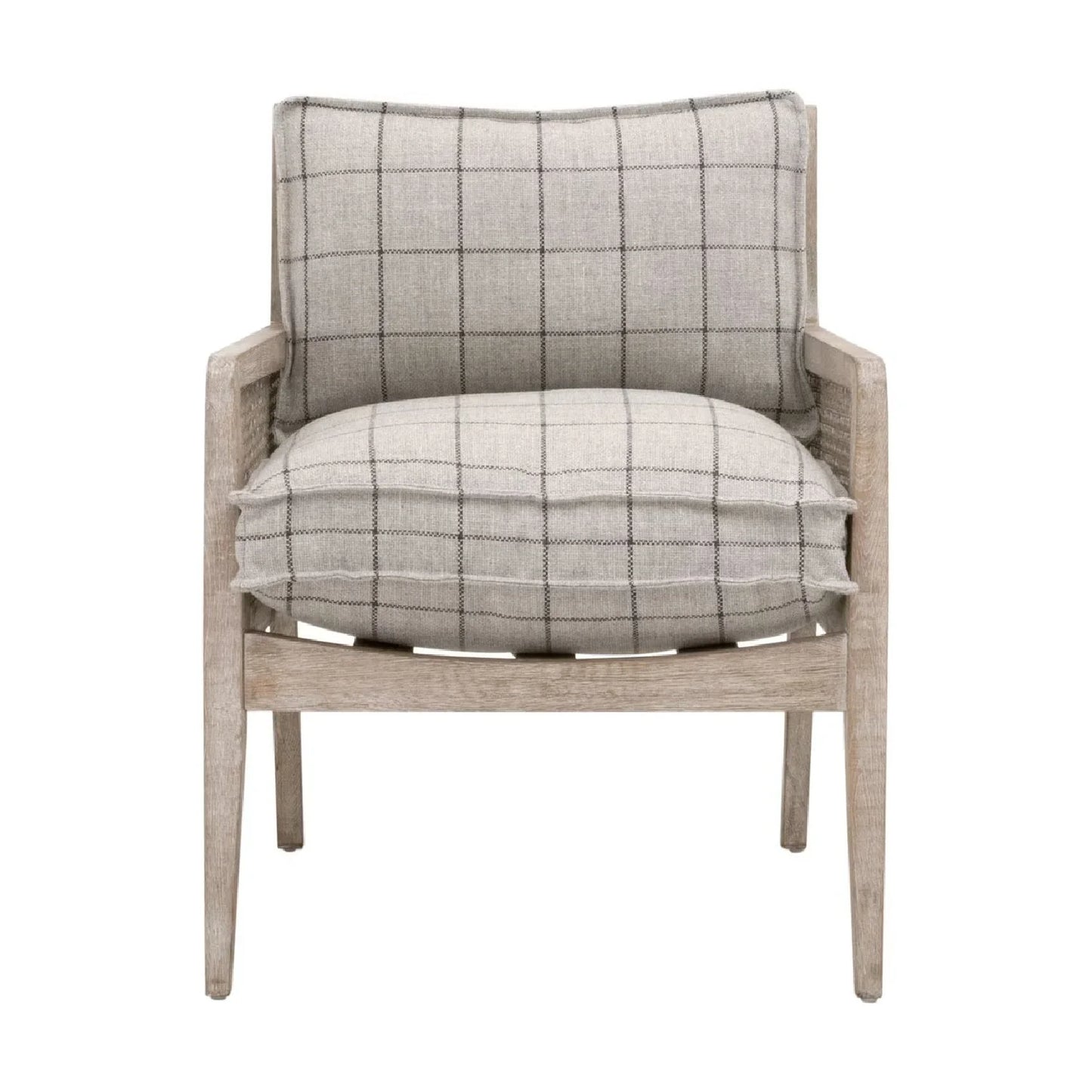 Luxury Oak Canework Lounge Chair Modern Italian Style for Villa