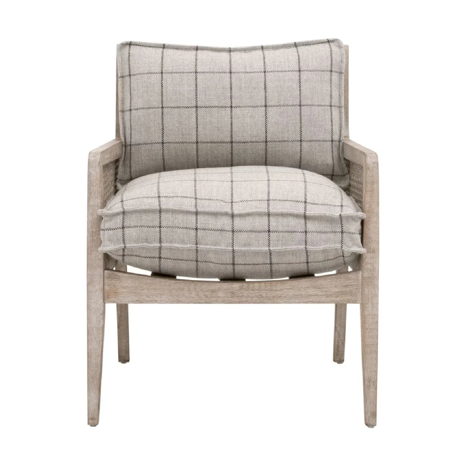 Luxury Oak Canework Lounge Chair Modern Italian Style for Villa