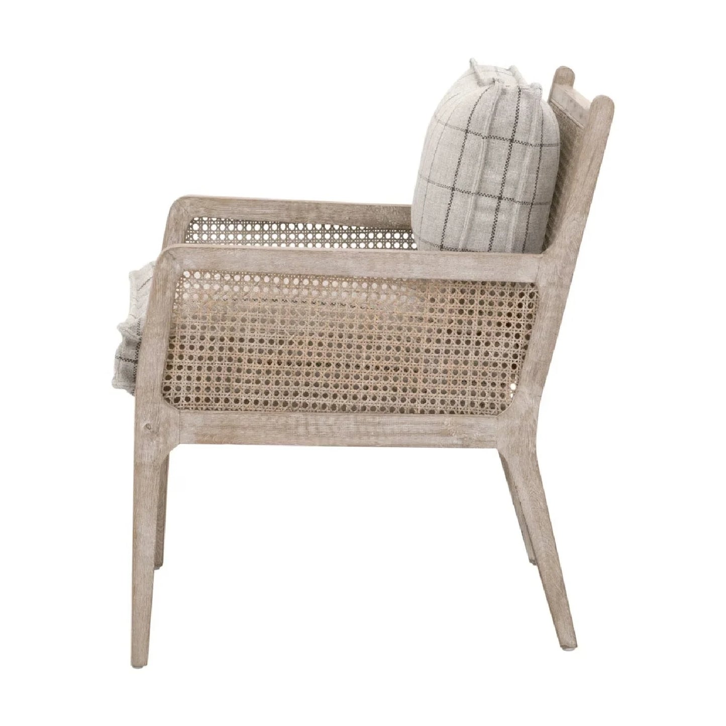Luxury Oak Canework Lounge Chair Modern Italian Style for Villa