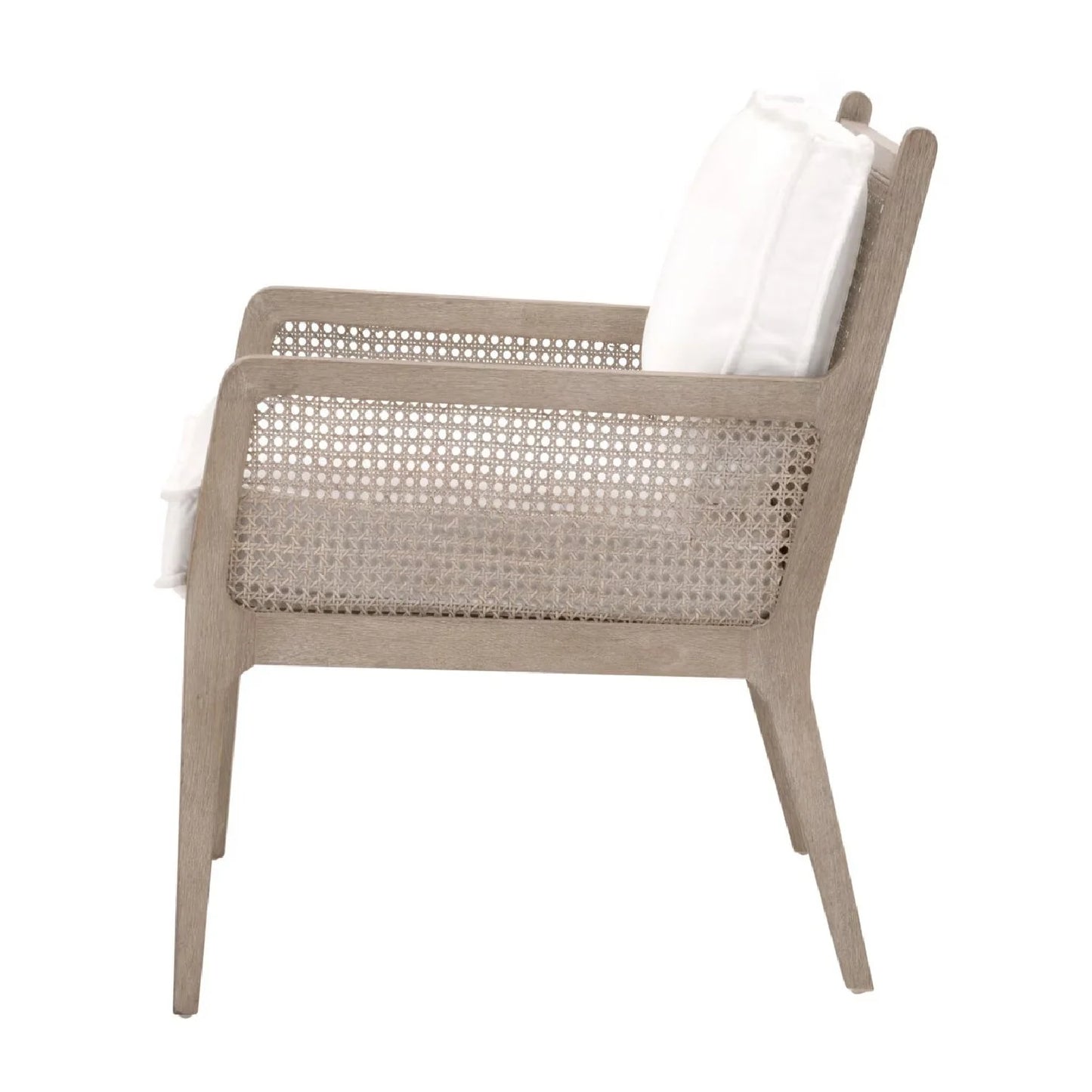Luxury Oak Canework Lounge Chair Modern Italian Style for Villa