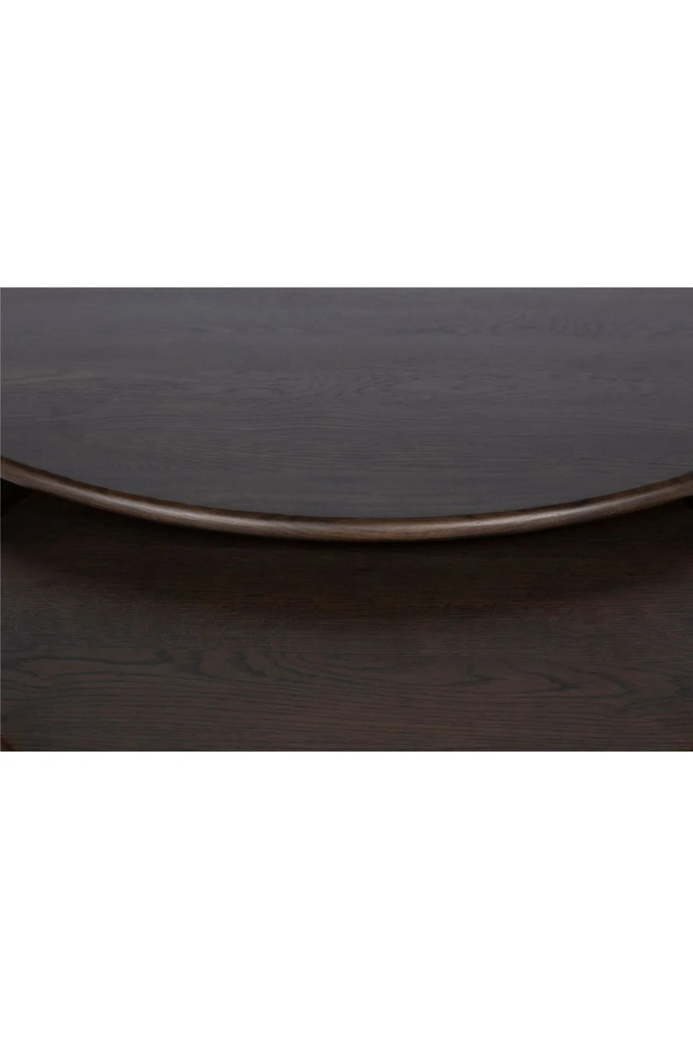 Luxury Oak Fluted Round Coffee Table Modern Italian Style for Villa
