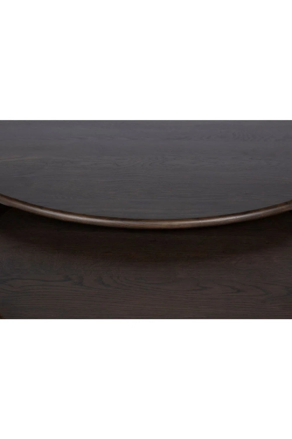 Luxury Oak Fluted Round Coffee Table Modern Italian Style for Villa