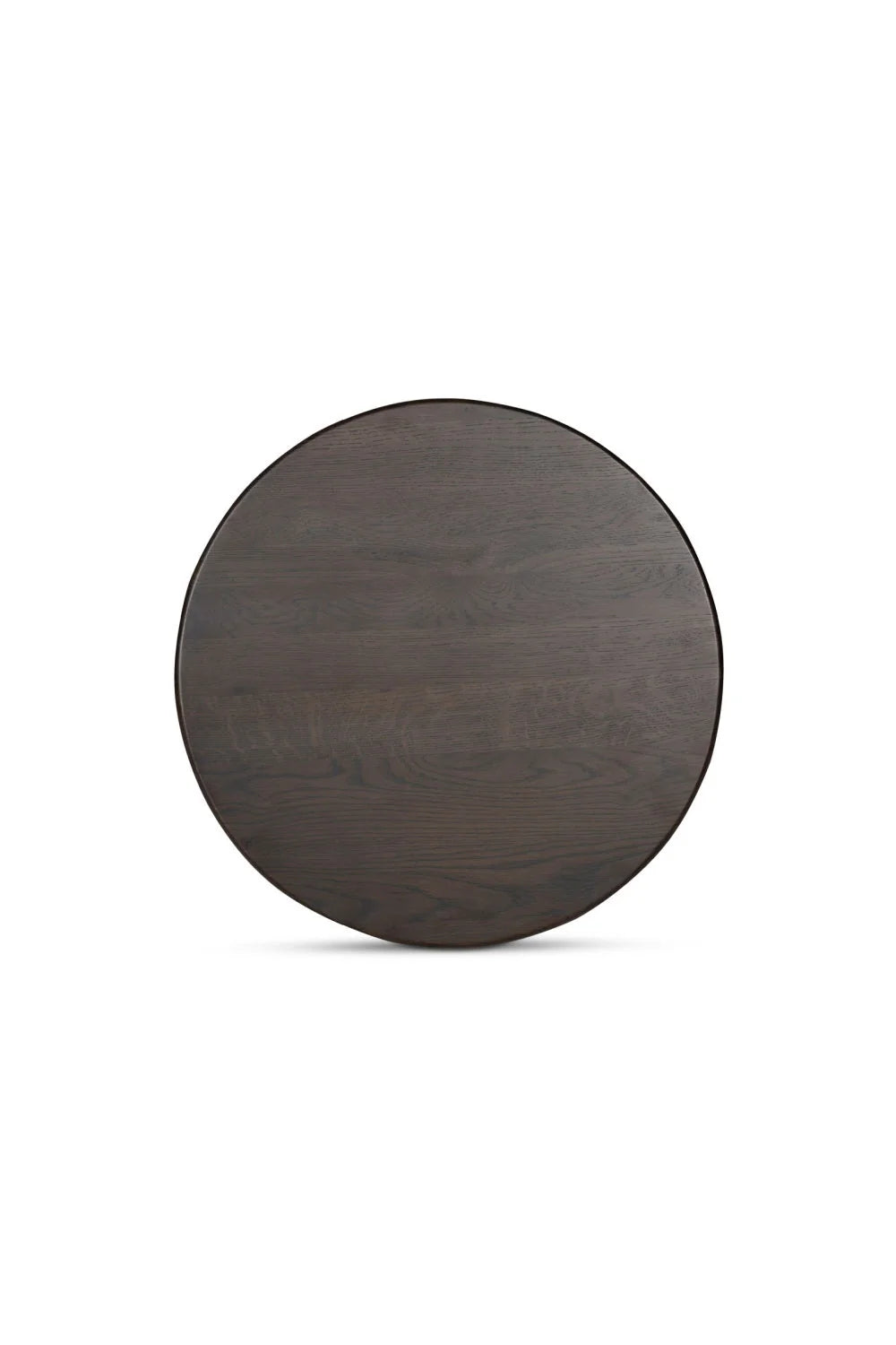 Luxury Oak Fluted Round Coffee Table Modern Italian Style for Villa