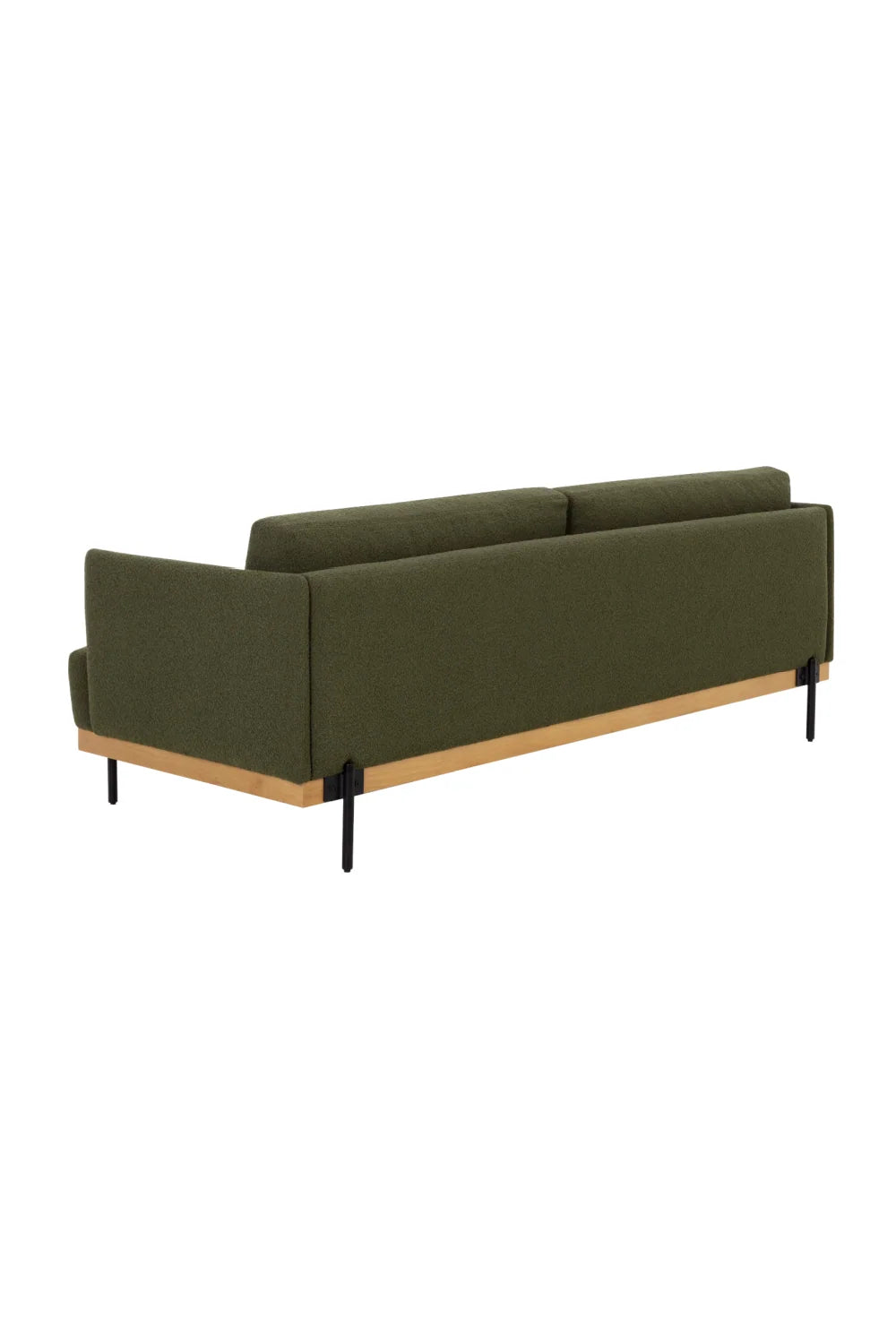Luxury Oak Frame Boucle Sofa Modern Italian Style for Villa