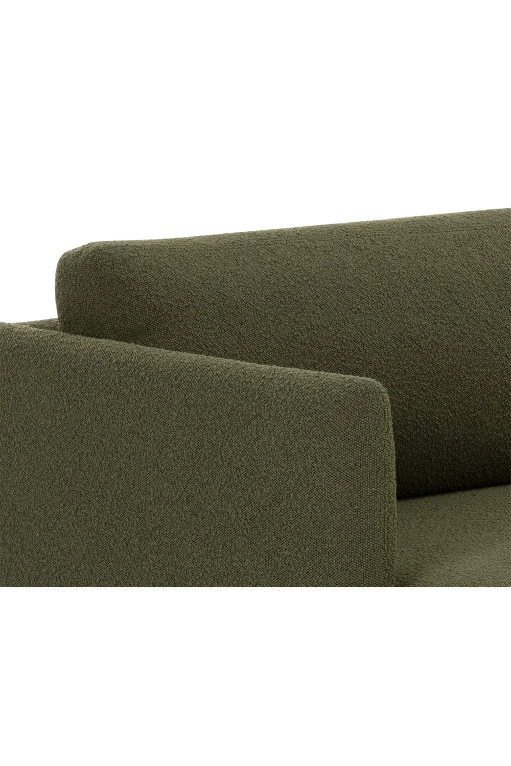 Luxury Oak Frame Boucle Sofa Modern Italian Style for Villa