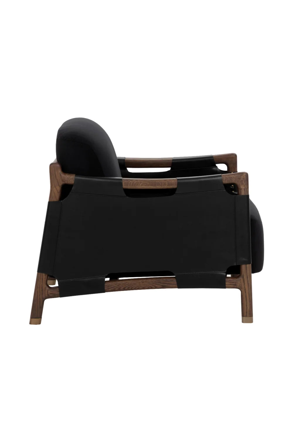 Luxury Oak Framed Lounge Chair Modern European Style for Villa
