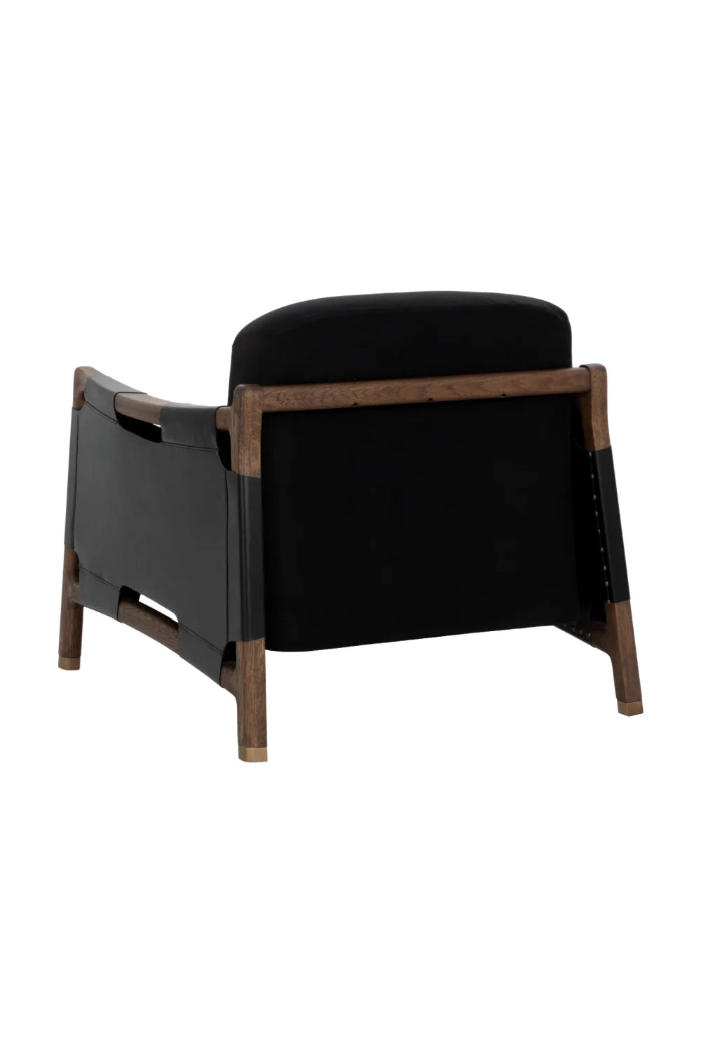 Luxury Oak Framed Lounge Chair Modern European Style for Villa