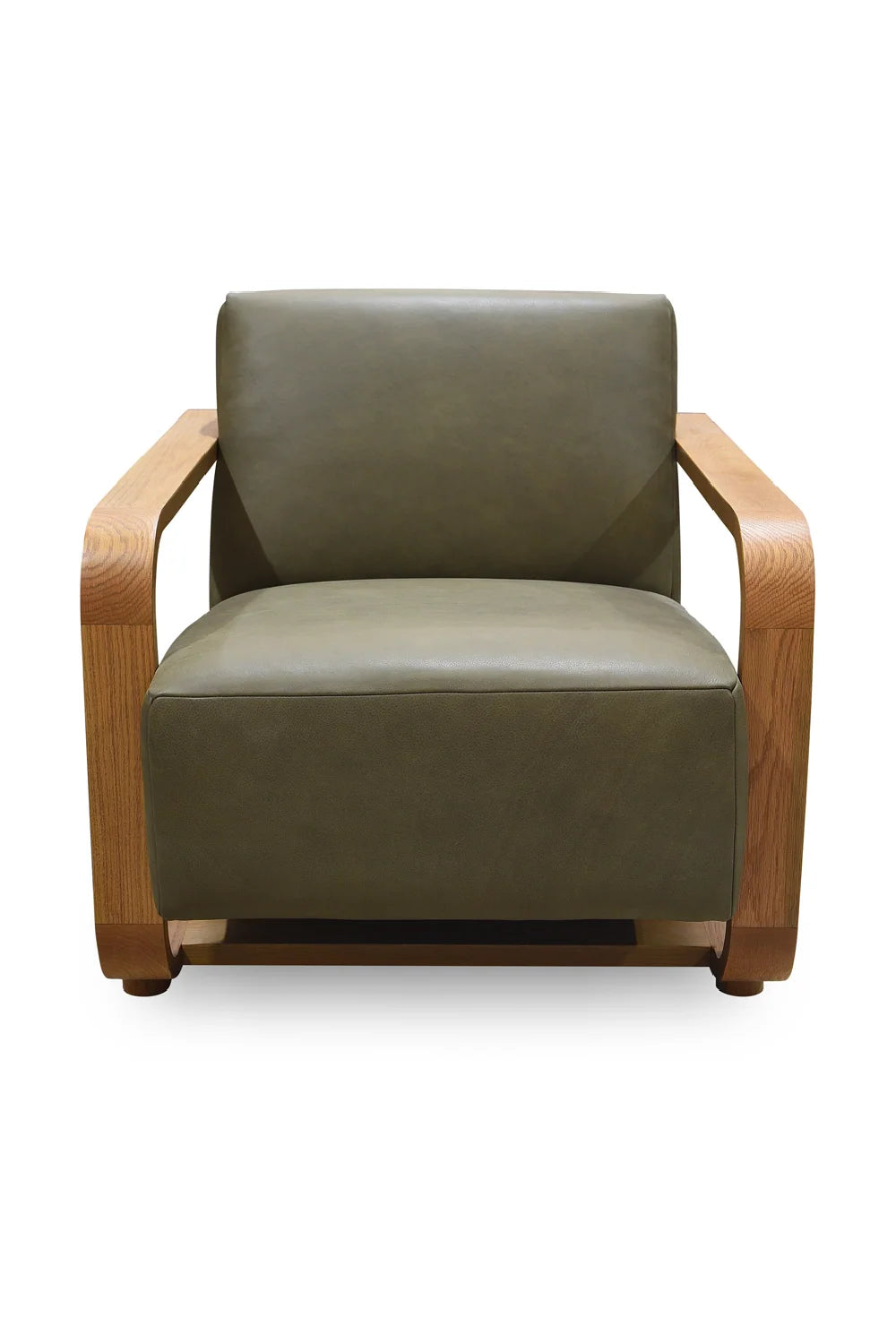 Luxury Oak Framed Lounge Chair Modern Italian Style for Villa
