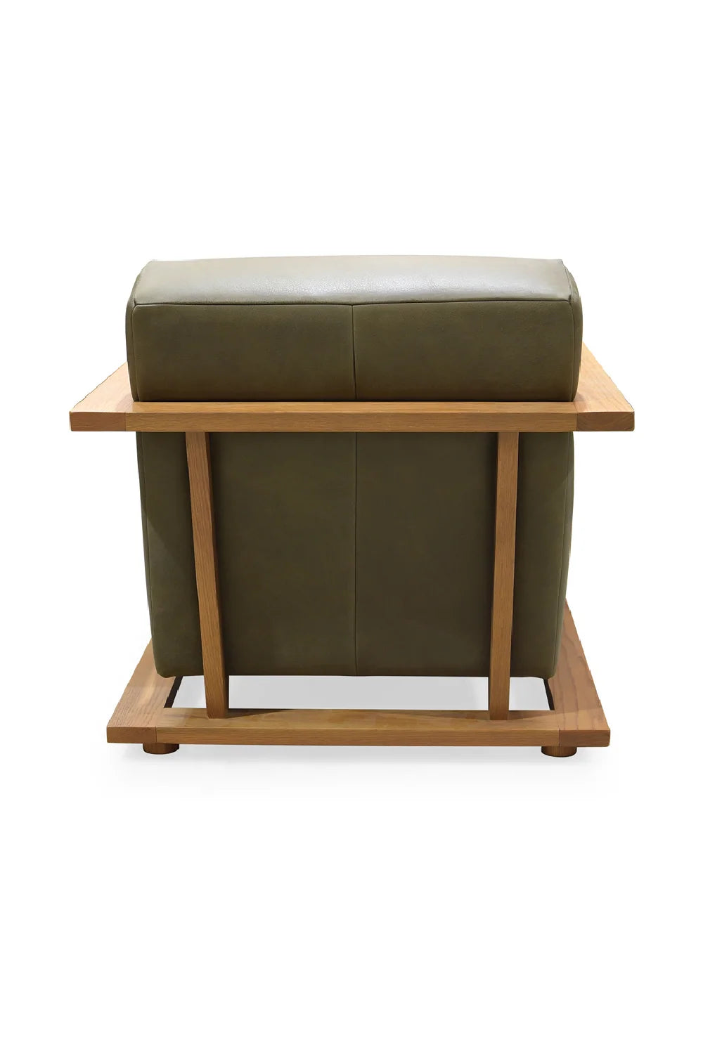 Luxury Oak Framed Lounge Chair Modern Italian Style for Villa