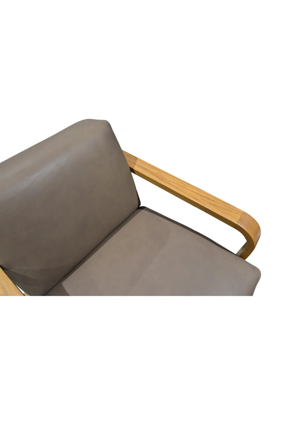 Luxury Oak Framed Lounge Chair Modern Italian Style for Villa