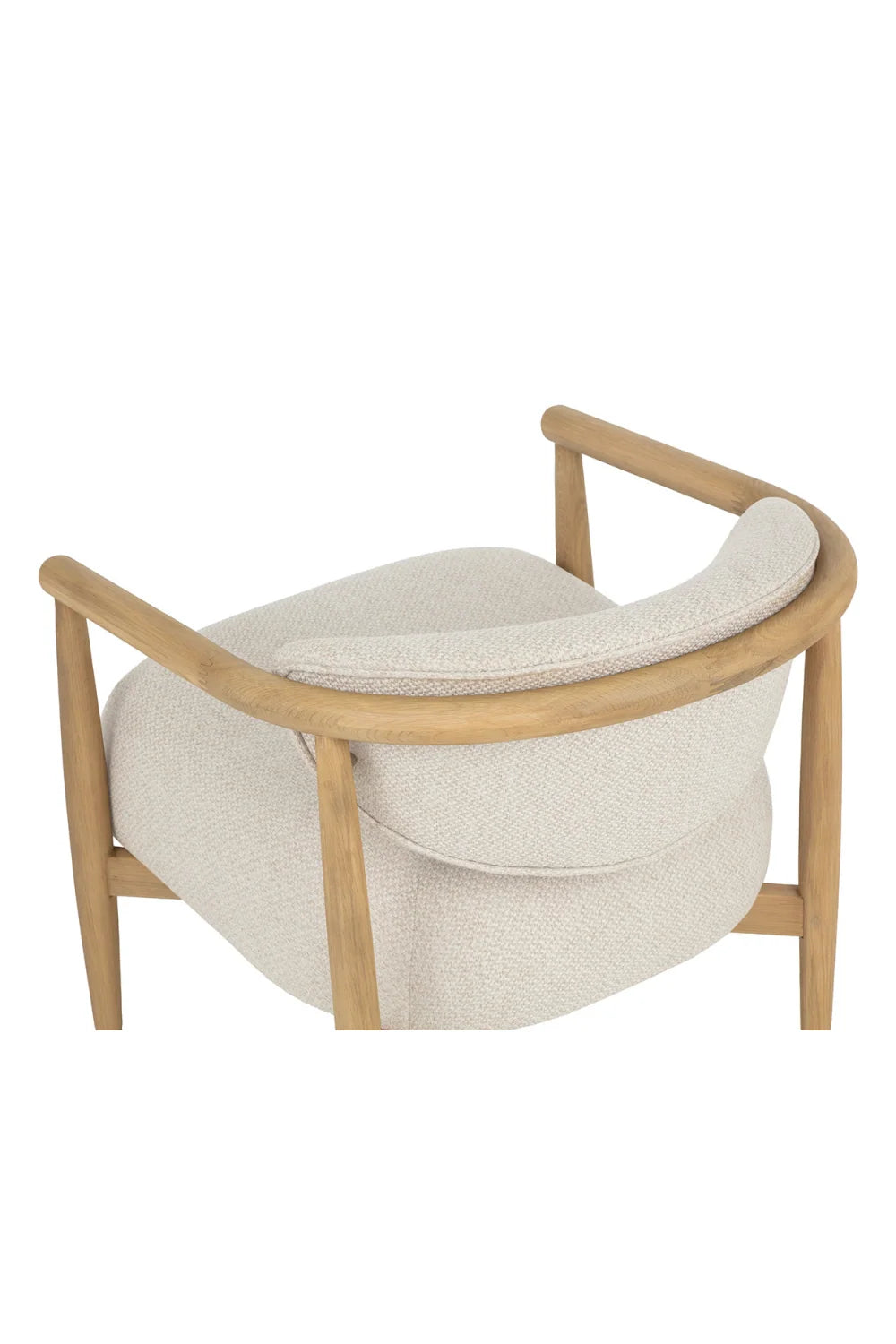 Luxury Oak Framed Lounge Chair Modern Italian Style for Villa