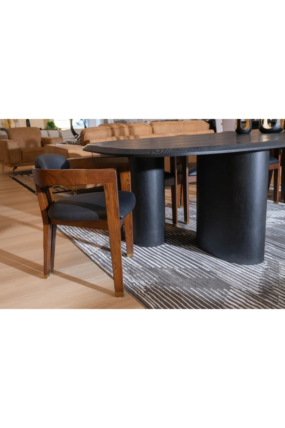 Luxury Oak-Framed Modern Dining Chair European Style for Villa
