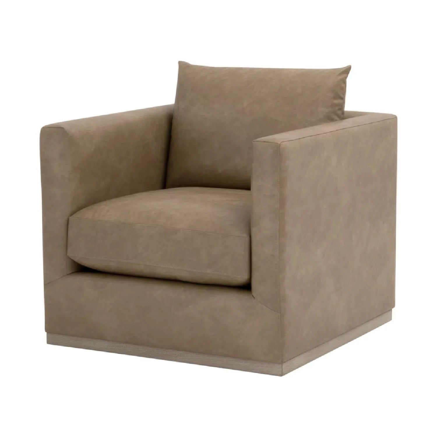 Luxury Oak Framed Swivel Club Chair European Style for Villa
