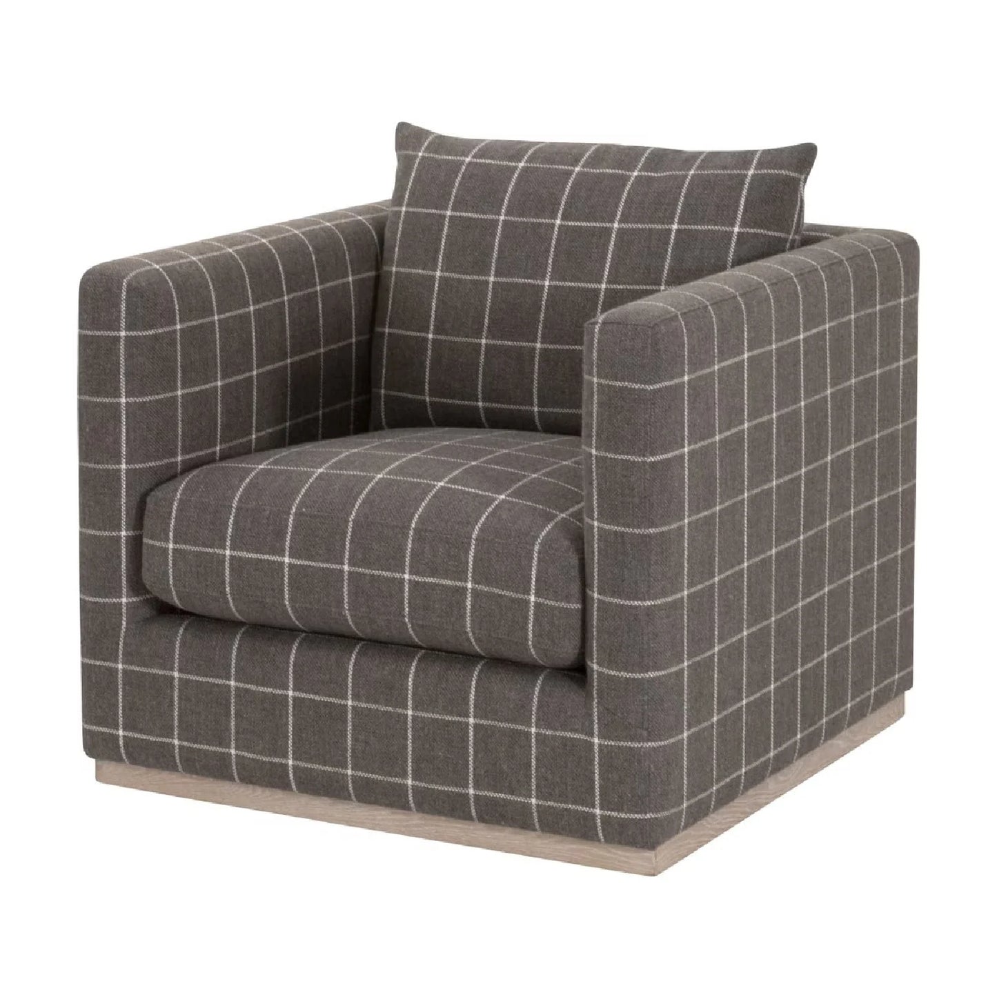 Luxury Oak Framed Swivel Club Chair European Style for Villa