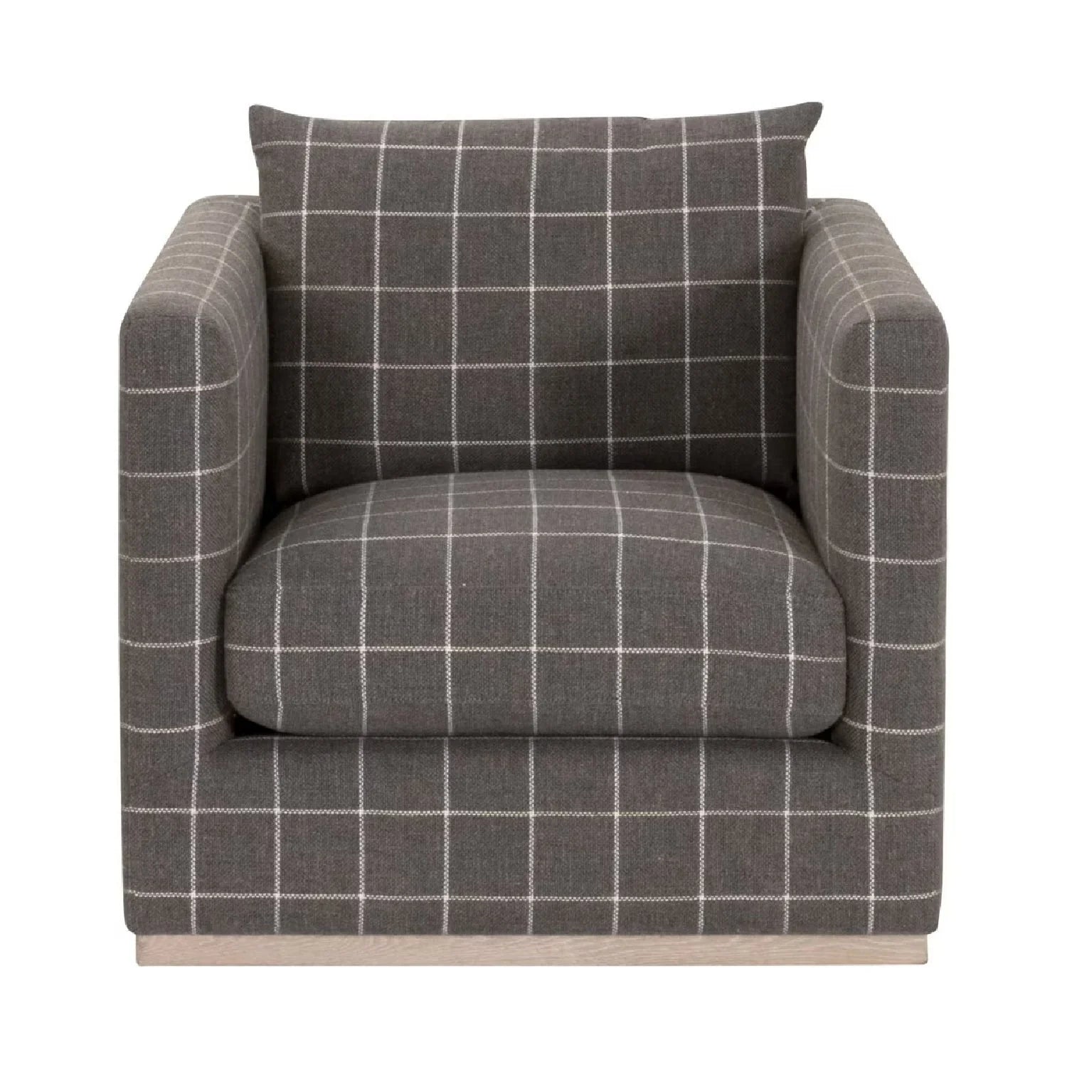 Luxury Oak Framed Swivel Club Chair European Style for Villa