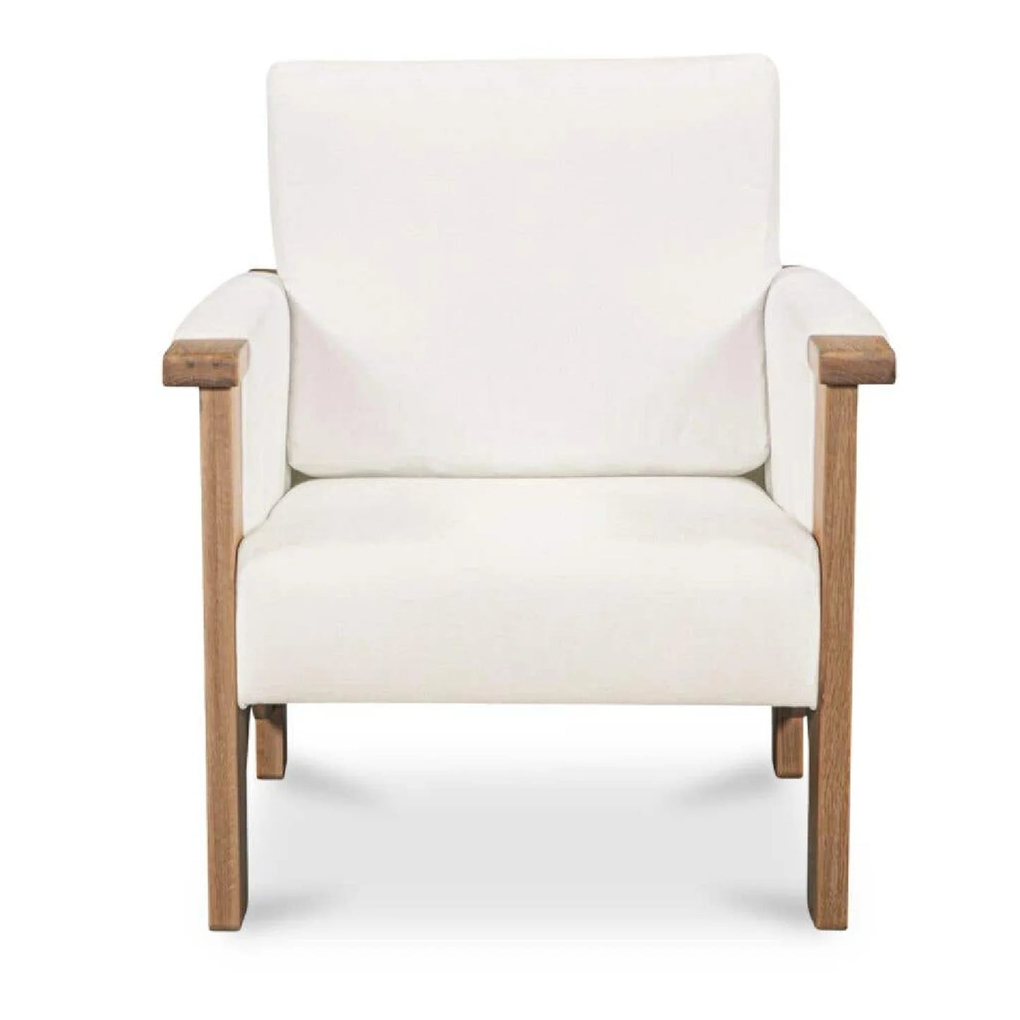 Luxury Oak Framed Upholstered Accent Chair European Style for Villa