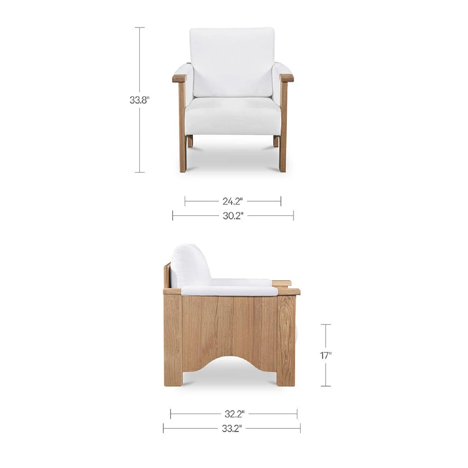 Luxury Oak Framed Upholstered Accent Chair European Style for Villa