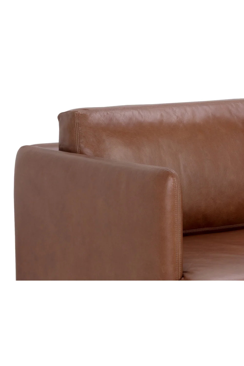 Luxury Oak Leather Sofa Modern Italian Style for Villa