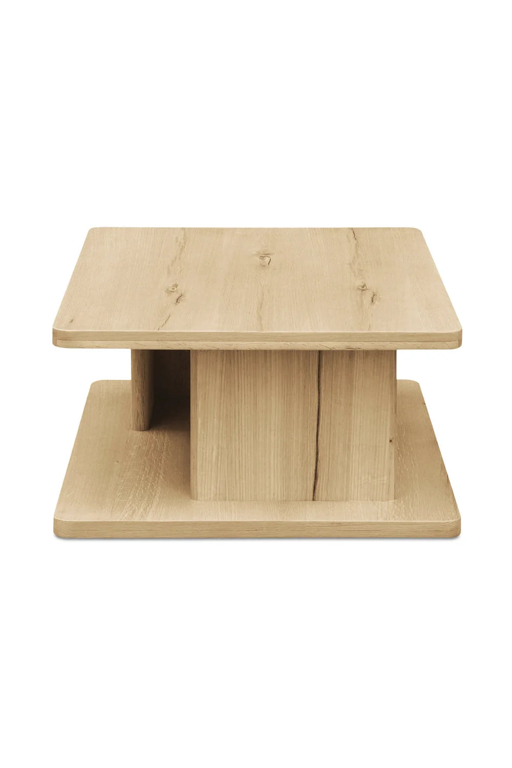 Luxury Oak Open Storage Coffee Table Modern Italian Style for Villa