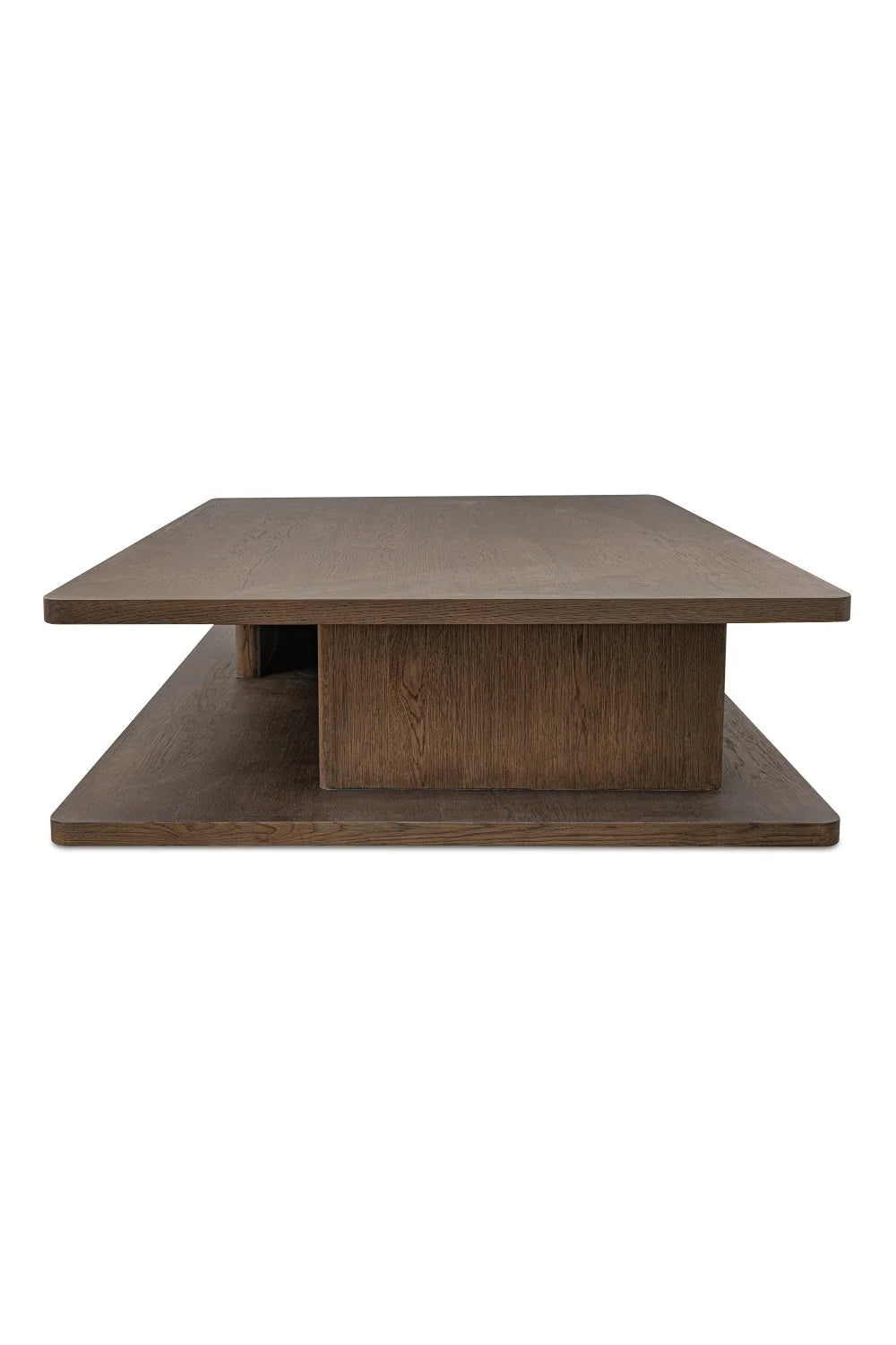 Luxury Oak Open Storage Coffee Table Modern Italian Style for Villa