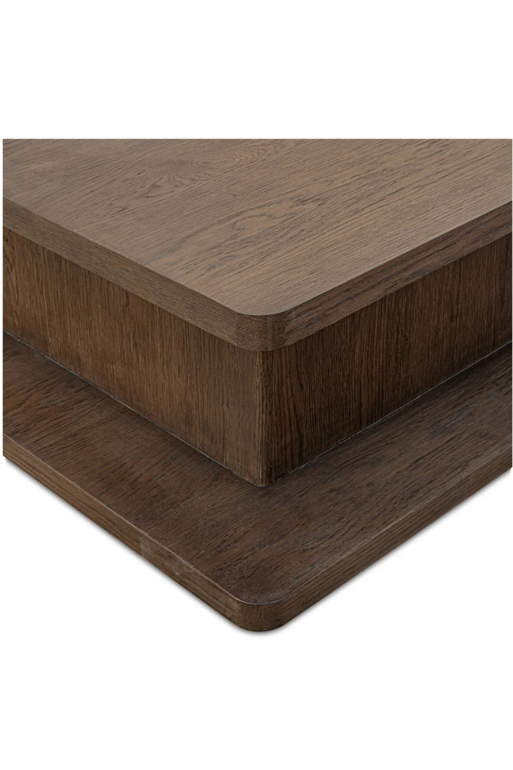 Luxury Oak Open Storage Coffee Table Modern Italian Style for Villa