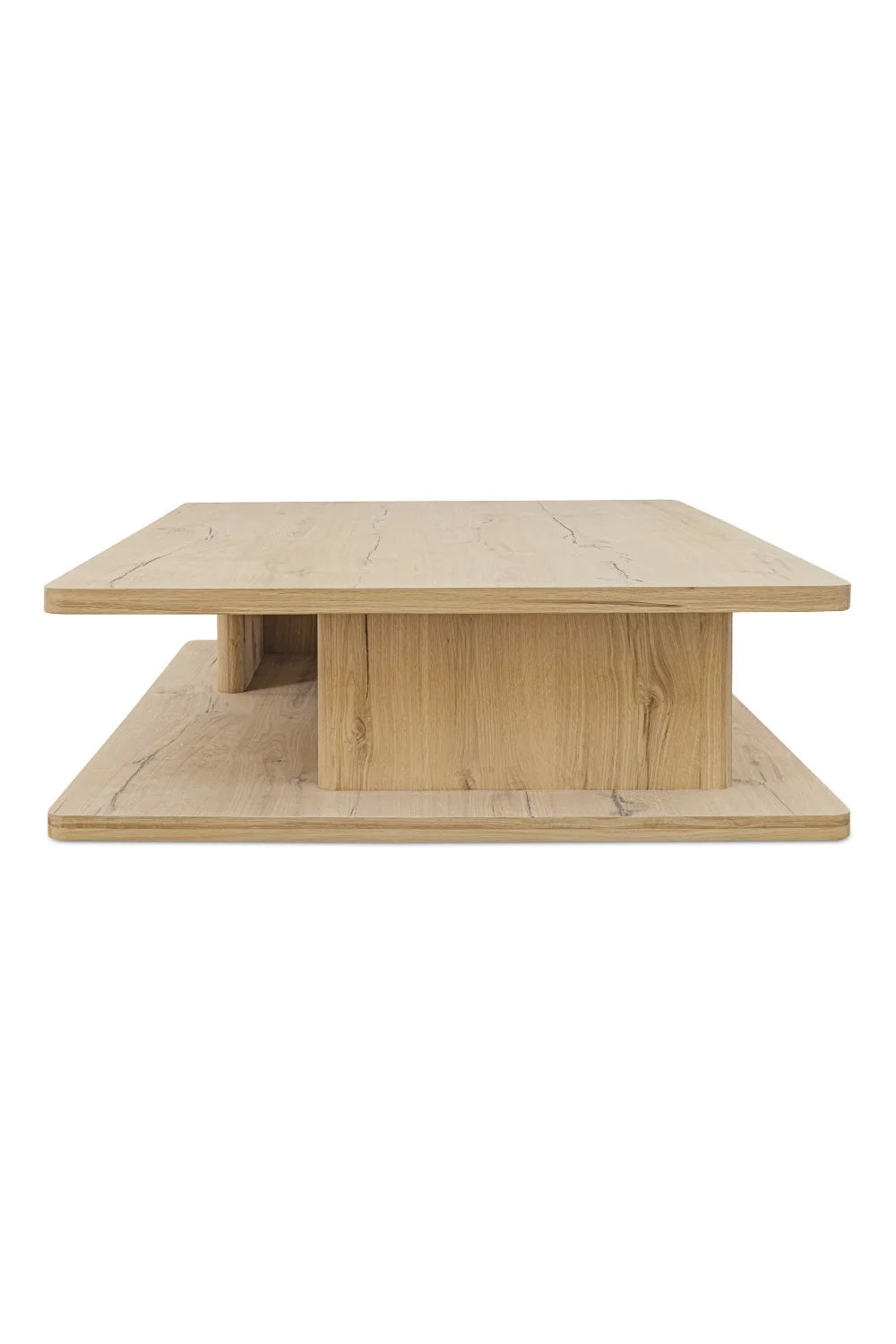 Luxury Oak Open Storage Coffee Table Modern Italian Style for Villa