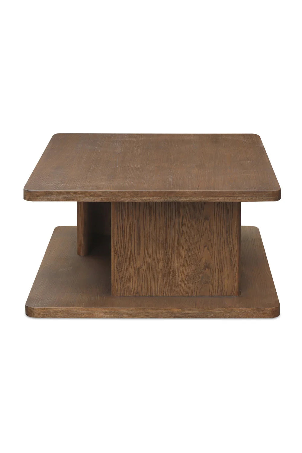 Luxury Oak Open Storage Coffee Table Modern Italian Style for Villa