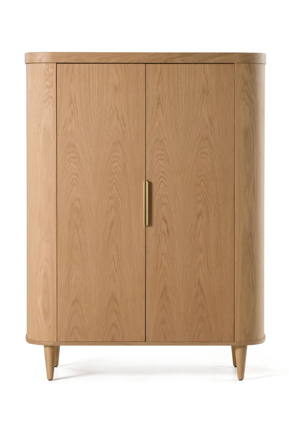 Luxury Oak Tall Sideboard European Style for Villa