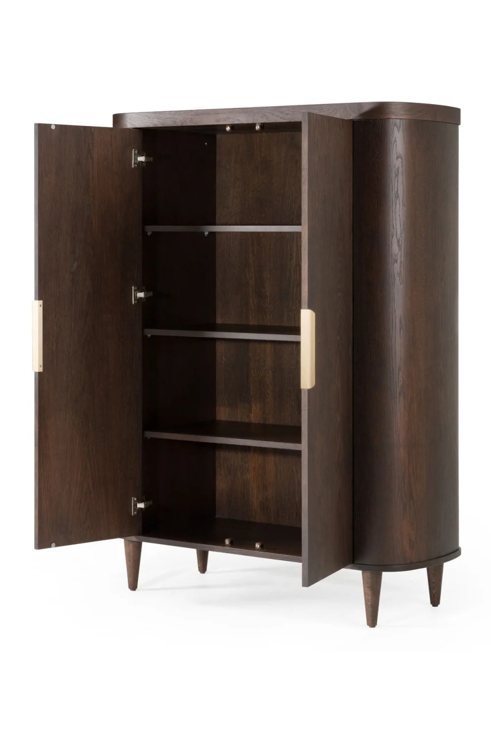 Luxury Oak Tall Sideboard European Style for Villa