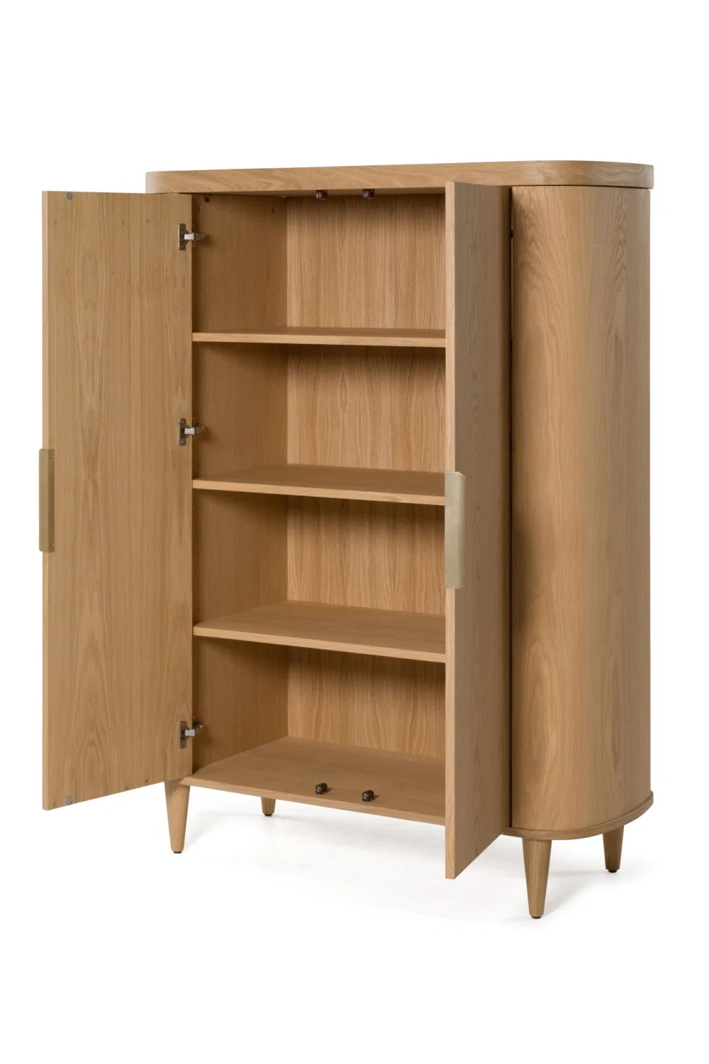 Luxury Oak Tall Sideboard European Style for Villa