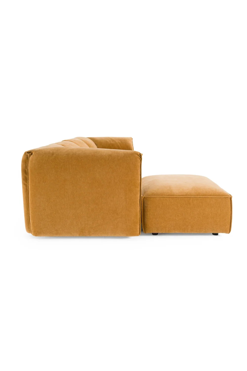 Luxury Ochre Modular Fabric Sofa Modern Italian Style for Villa