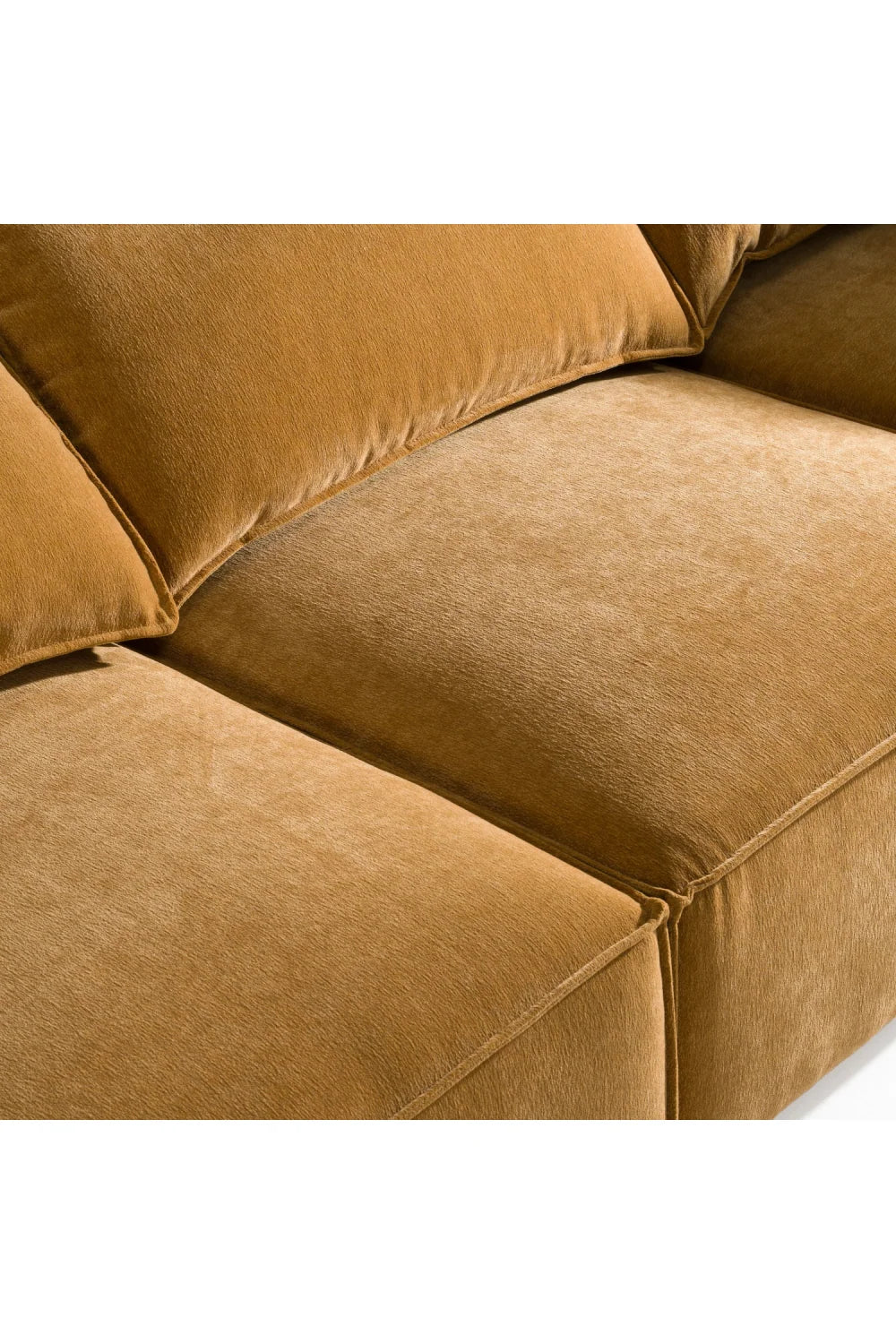 Luxury Ochre Modular Fabric Sofa Modern Italian Style for Villa