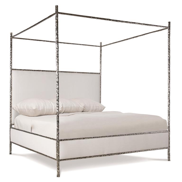 Luxury Odette Fabric Canopy Bed Modern Italian Style for Villa