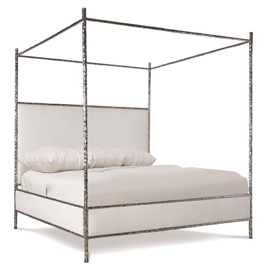 Luxury Odette Fabric Canopy Bed Modern Italian Style for Villa