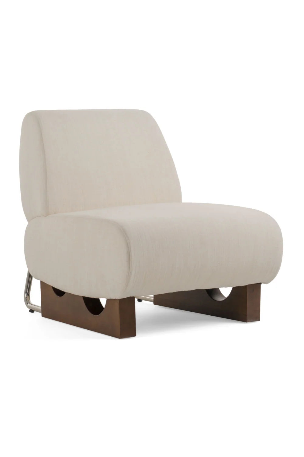 Luxury Off-White Accent Chair Modern Italian Style for Villa