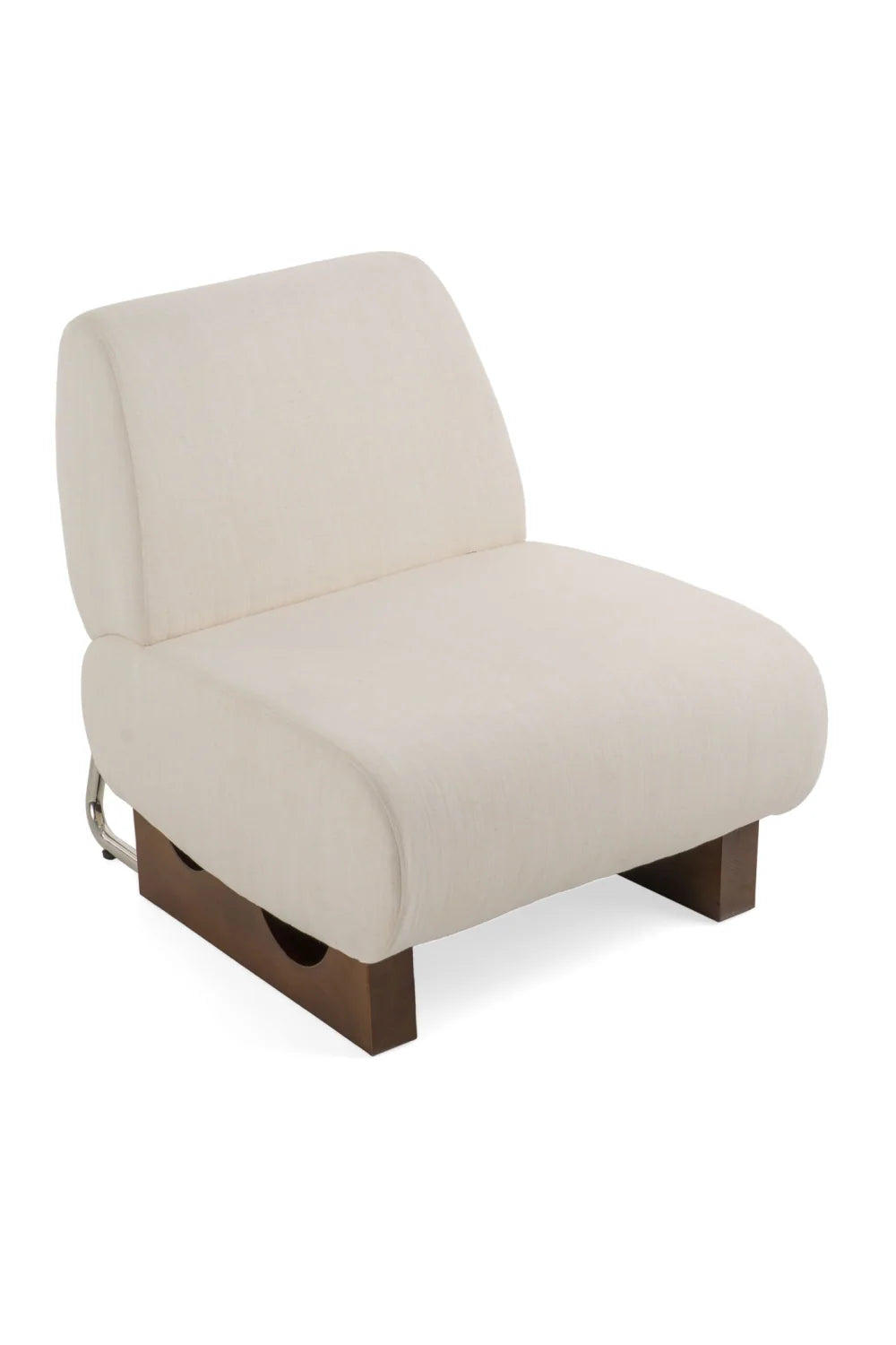 Luxury Off-White Accent Chair Modern Italian Style for Villa