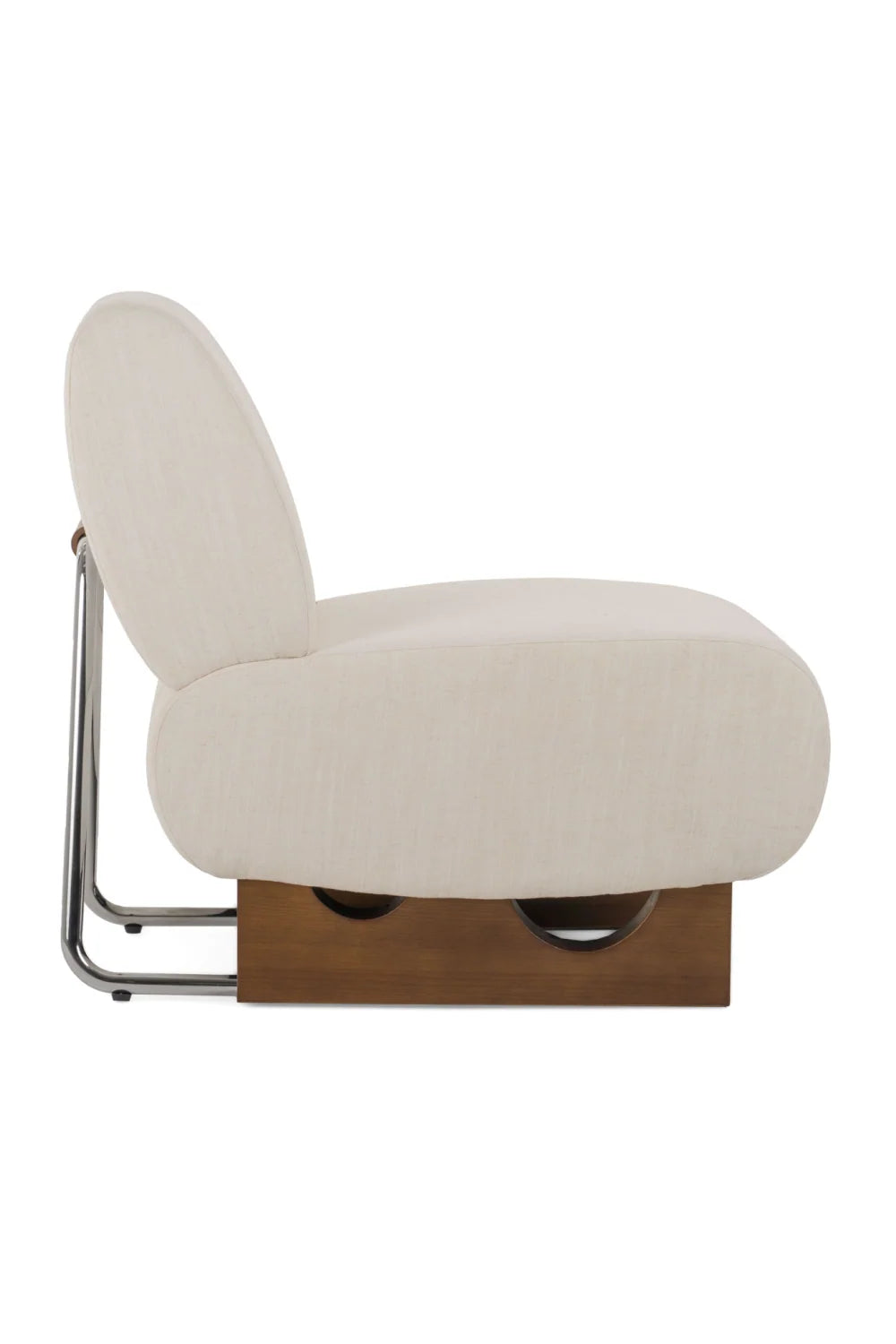 Luxury Off-White Accent Chair Modern Italian Style for Villa