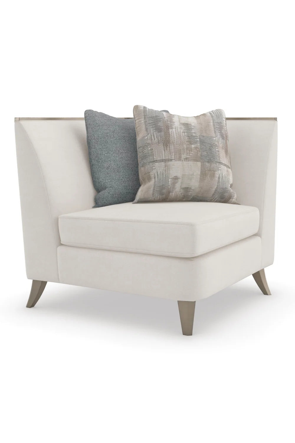 Luxury Off-White Fabric Modular Sectional Sofa Modern Italian Style for Villa